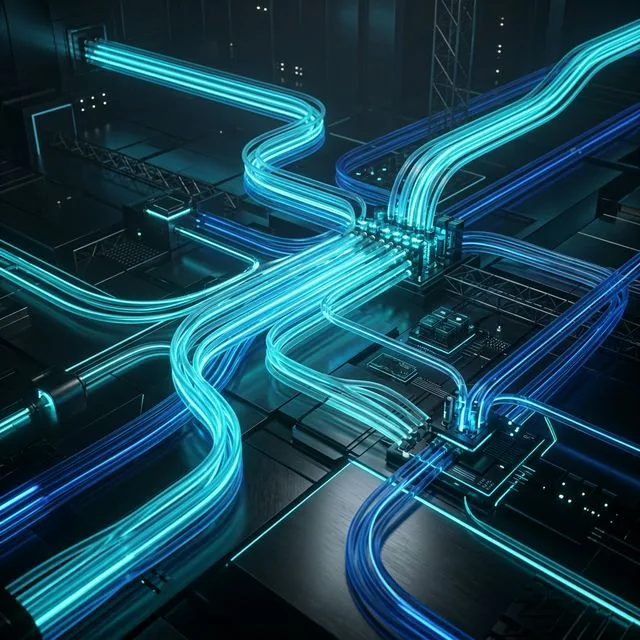 Illustration of a SIP trunk connecting a business phone system to the public telephone network via the internet